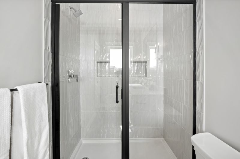 Contemporary Shower with Glass Door